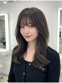 美髪/ワイドバング/レイヤーカット/くすみベージュ/新小岩駅