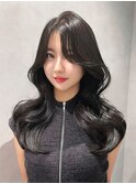 韓国風レイヤーカット顔まわりくびれオルチャン堀江