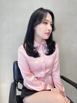 ヘアサロン ガリカ 表参道(hair salon Gallica)&nbsp;ミディアムレイヤー/ブルーブラックカラー