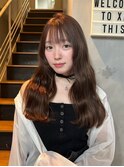 顔型別ヘアスタイル特集/ワンホンレイヤー/ナチュラルブラウン