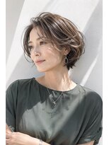 アッシュ 学芸大学店(Ash)&nbsp;ショートボブ/大人女性/グレージュ/白髪ぼかし/脱白髪染め