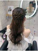 ねじりハーフアップ/心斎橋ヘアセット