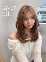 アプリ 大宮西口(appri) ミルクティーベージュ×韓国風ミディアムレイヤー/大宮
