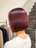 アトレ 福岡大名店(attrait)&nbsp;ツヤ感重視のブラウンボブ×トリートメント
