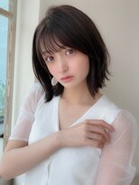 アフロート ディル(AFLOAT D'L)&nbsp;20代30代40代大人かわいい小顔ボブ ひし形シルエット グレージュ