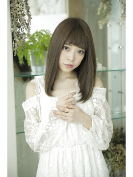 ルルディ バイ アフロディーテ銀座(luludi by APHRODITE) 黒髪/グレーベージュ/レイヤーロング/前髪パーマ/銀座