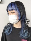 【LANP HAIR】ウルフ×ブルーインナー
