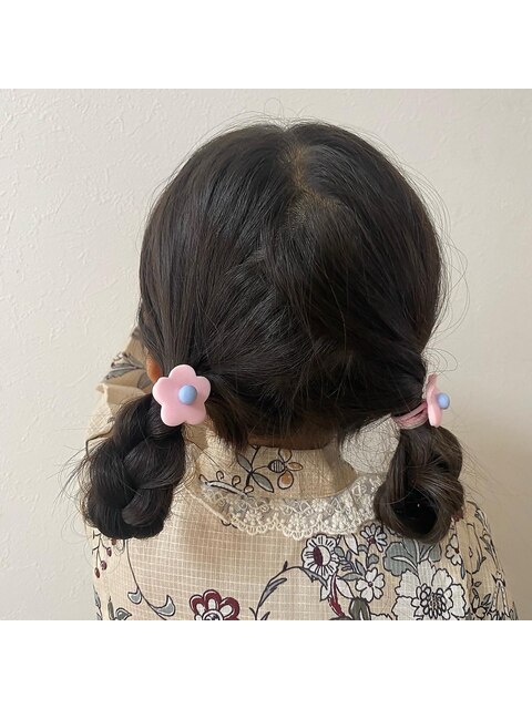 ぶどうヘアアレンジ