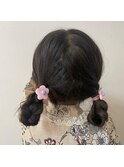 ぶどうヘアアレンジ