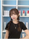 エクステでヘアアレンジ♪エクステ72本