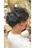 束感ショート爽やかツーブロックツイストパーマスパイラルパーマ