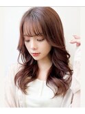艶感★シースルーバング】韓国 髪型 大人可愛いウェーブ巻き髪