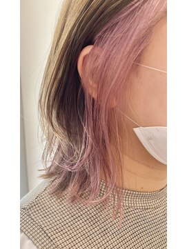 イマジン 川越(IMAGINE) 20代３０代透明感抜群！可愛いインナーカラーピンクベージュ