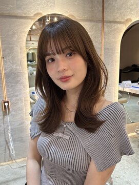 ロンド エスポワール 錦糸町(Lond espoir) ■  デザインカラーレイヤーカットウェットヘアオリーブベージュ