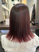 ニュイ 高槻 阪急茨木店(nui)&nbsp;黒髪ボブルフネビージュ小顔ワンレンスペインカール