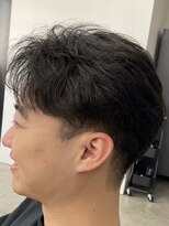 フイ 新宿3丁目(Hui)&nbsp;フェザーパーマ/グレーブルーカラー/刈り上げショートパンク