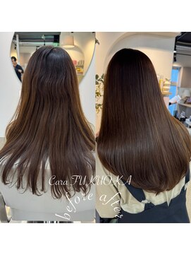 カラ フクオカ(Cara FUKUOKA) 《★髪質改善うる艶ストレート+カット★》【福岡縮毛矯正】