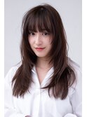 ミディアムレイヤー/20代30代大人かわいい/オリーブグレージュ
