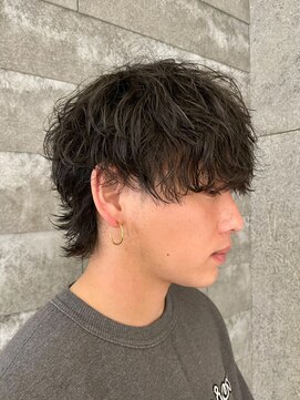 ニアウ 伊勢崎連取店(Niau) メンズマッシュウルフシャドウパーマメンズパーマ