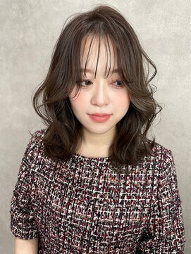 ルノン(LUNON) 暗めカラーグランマッシュデザインカラーフェイスフレーミング