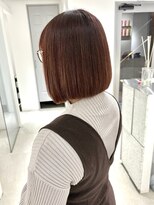 エン バイ ユアーズヘア 銀座店(eN° by youres hair) 髪質改善縮毛矯正 前下がりボブ タッセルボブ ピンクブラウン