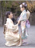 七五三子供７歳着物着付け大人訪問着ヘアアレンジaya