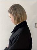 【MISATO】切りっぱなしボブ_ブロンドベージュカラー