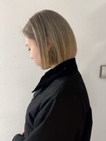 クーナバイトマト 横浜(Cuna by TOMTO)&nbsp;【MISATO】切りっぱなしボブ_ブロンドベージュカラー