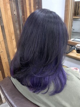 リッカ(RICCA) インナー&ハイライトカラー/ディープパープル/ブリーチ/恵比寿