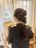 フリックヘアサロン 梅田茶屋町2号店(FLICK HAIR SALON) ポニーテール あみおろしアレンジ