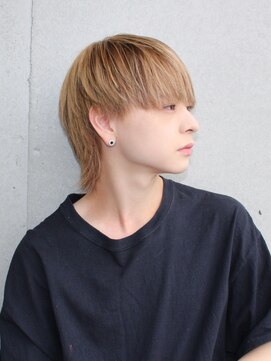 カンゴール サロン トウキョウ セントラル 原宿(KANGOL SALON TOKYO CENTRAL) 【KANGOL】センターパート パーマ 韓国 ウルフ マッシュ カラー