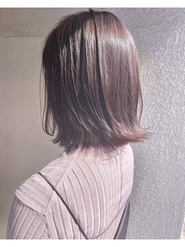 ヘアーアンドアトリエ マール(Hair&Atelier Marl) 【Marl】ラベンダーピンクカラー×外ハネボブ
