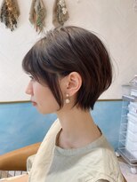 ロンド ストラーダ 心斎橋(Lond strada)&nbsp;【津賀　涼】ショートグレージュカラーボブウルフココアベージュ