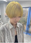 ハイトーンイエロー×ショート