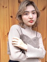 ブゾン(buZon)&nbsp;【buZon ブゾン】くびレイヤー前髪パーマグレーベージュ