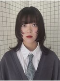ボブウルフ　ウルフカット　中性ウルフ　黒髪ウルフ　名古屋
