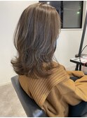 ふんわりカールヘルシースタイルルーズヘアショコラアッシュ