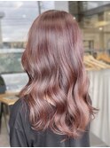 20代30代40代ピンクアッシュ髪質改善カラー艶感ストレート