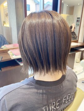 ヘアメイク アリエス 岩切店(HAIR MAKE aries) 【透明感かキレイ】オリーブベージュショート 岩切 20代 30代