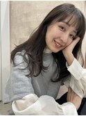 ふわっとレイヤー/オン眉/柔らかベージュ