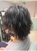 ウルフパーマ/ウェーブミディアム/似合わせカット