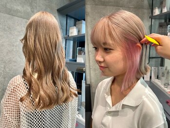 ウミ(Umi)の写真/ブリーチ使用のハイトーンはもちろん、トレンドの透明感、艶カラー、ブリーチなしのダブルカラーもお任せ◎
