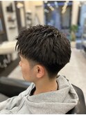 ツーブロックショート