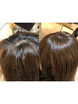 [#艶カラー#明るい白髪染め]髪の負担を抑え、透明感のある仕上がりに!30代からの美髪ケアはZinaで♪[豊洲]