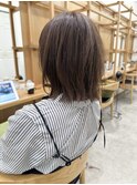 Say.ミディアムデジタルパーマホワイトグレージュミニウルフ青山