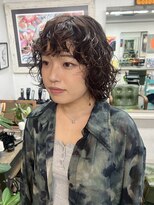 リブロ 三軒茶屋(LIBRO)&nbsp;オリーブグレージュ髪型 ボブクラゲヘアショートボブ