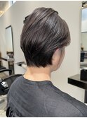 ★50代60代ひし形ボブ大人かわいいショートボブ/前髪あり/京都