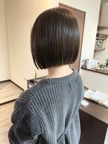 リュンヌ 門前仲町(lune)&nbsp;切りっぱなしボブハイライトベージュカラーショートレイヤーロブ