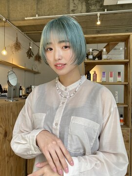 レーン(LANE) ミントカラー×ウルフショート