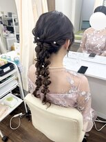 京都ヘアセット着付け専門サロン 夢館 五条店(yumeyakata)&nbsp;ツイン編みおろしへア